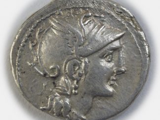 Roman Republic, T. Manlis Mancinus, Appius Claudius Pulcher and Q. Urbinius, Silver Denarius, 111-110 BC