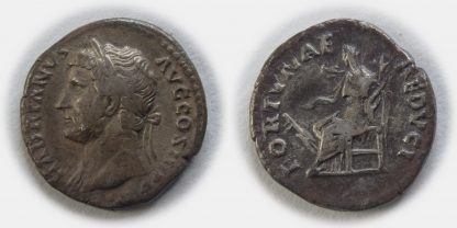 Roman Imperial, Hadrian, Silver Denarius, 128-130 AD - 'FORTUNAE REDVCI' - Image 2