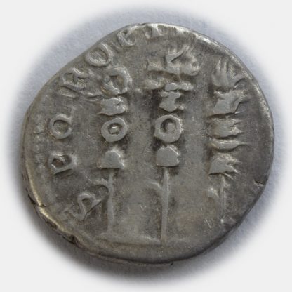 Roman Imperial, Trajan, Silver Denarius, AD 113-114 - Legionary Standards - Image 2