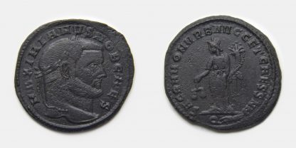 Roman Imperial, Galerius as Caesar, Nummus, Rome AD 300-301 - Image 3
