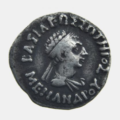 Indo-Greek Kingdom, Menander I 'Soter' Silver Drachm - c.155-130 BC